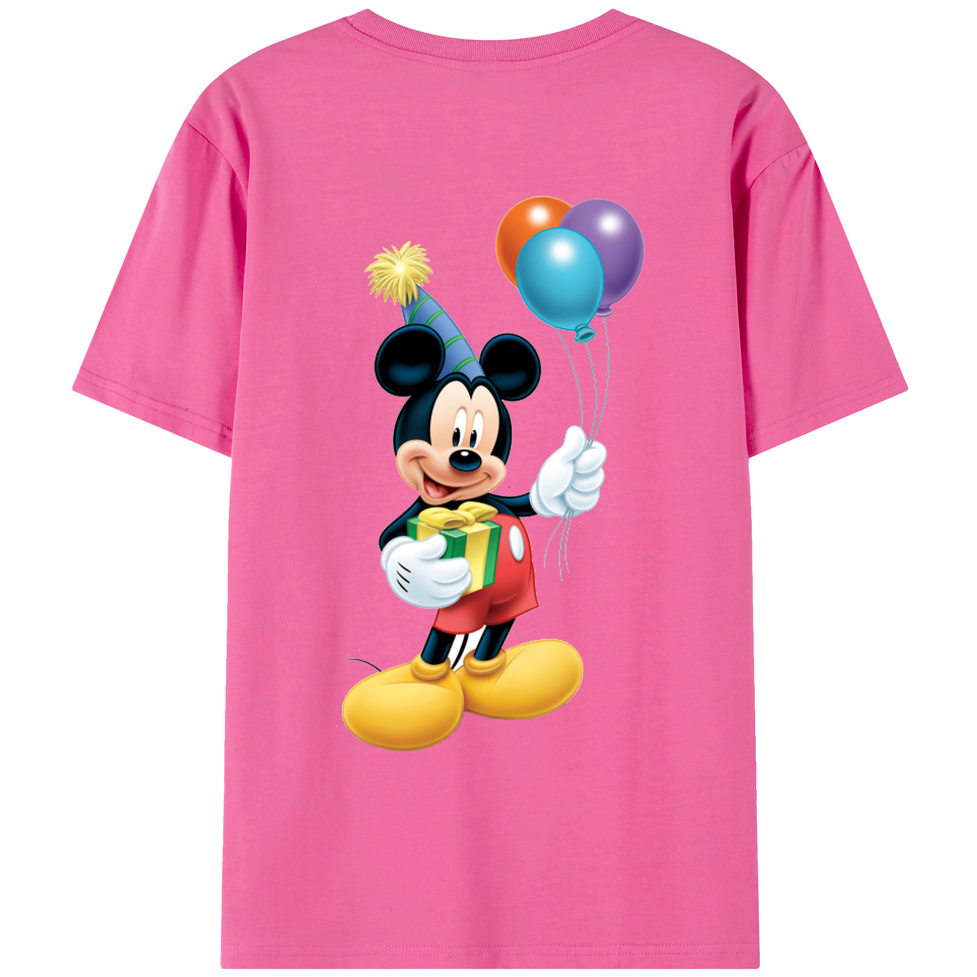 （画像用） ミッキーマウス Mickey Mouse レディース半袖Tシャツ(バックプリント)